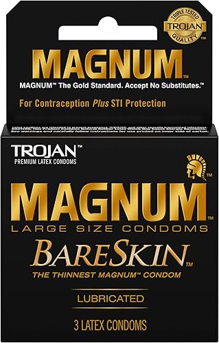 Trojan Magnum Bareskin - Condones masculinos, 3 unidades por Trojan