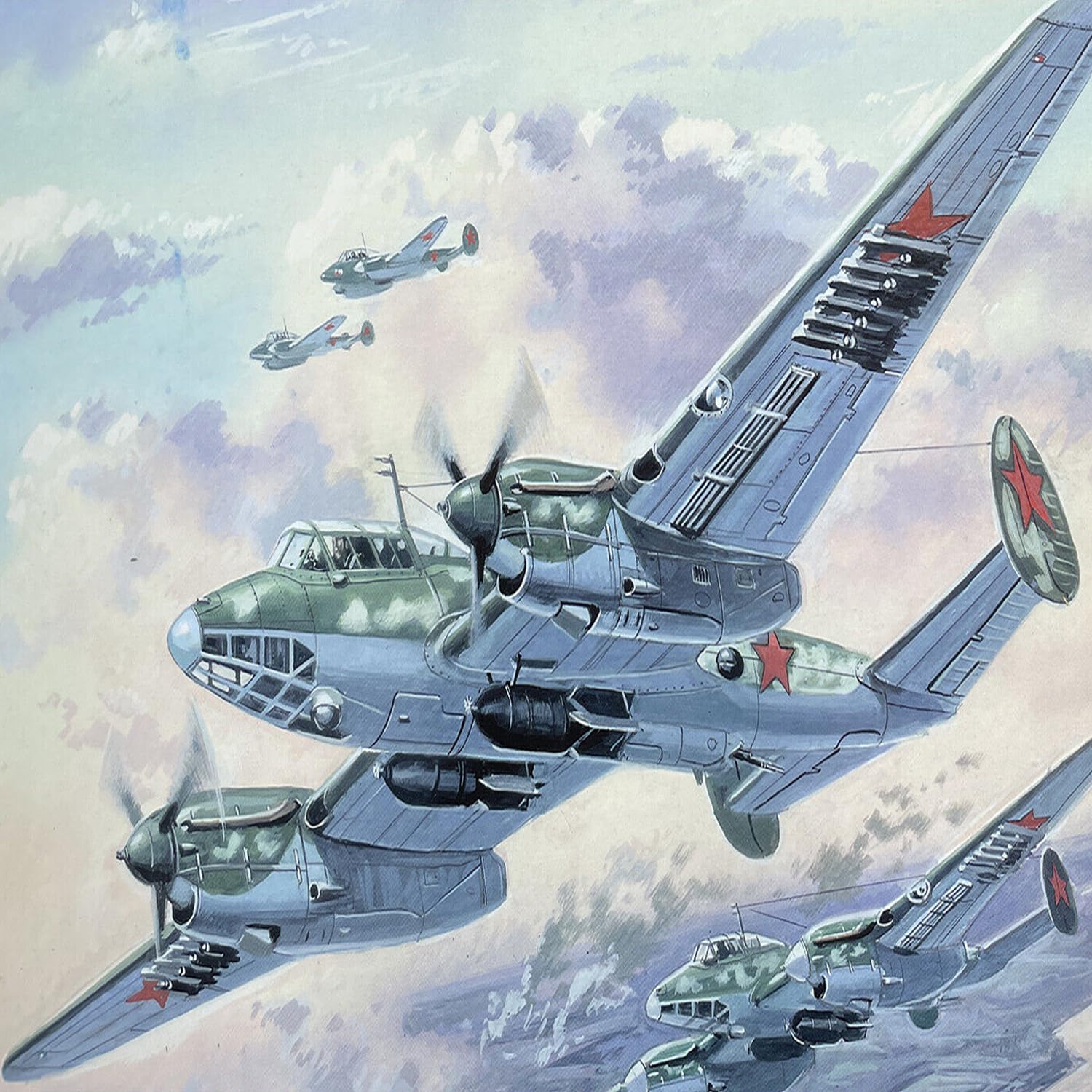 Amazon | Pe-2 無誘導ミサイルの爆撃機 1/72スケール プラモデルキット