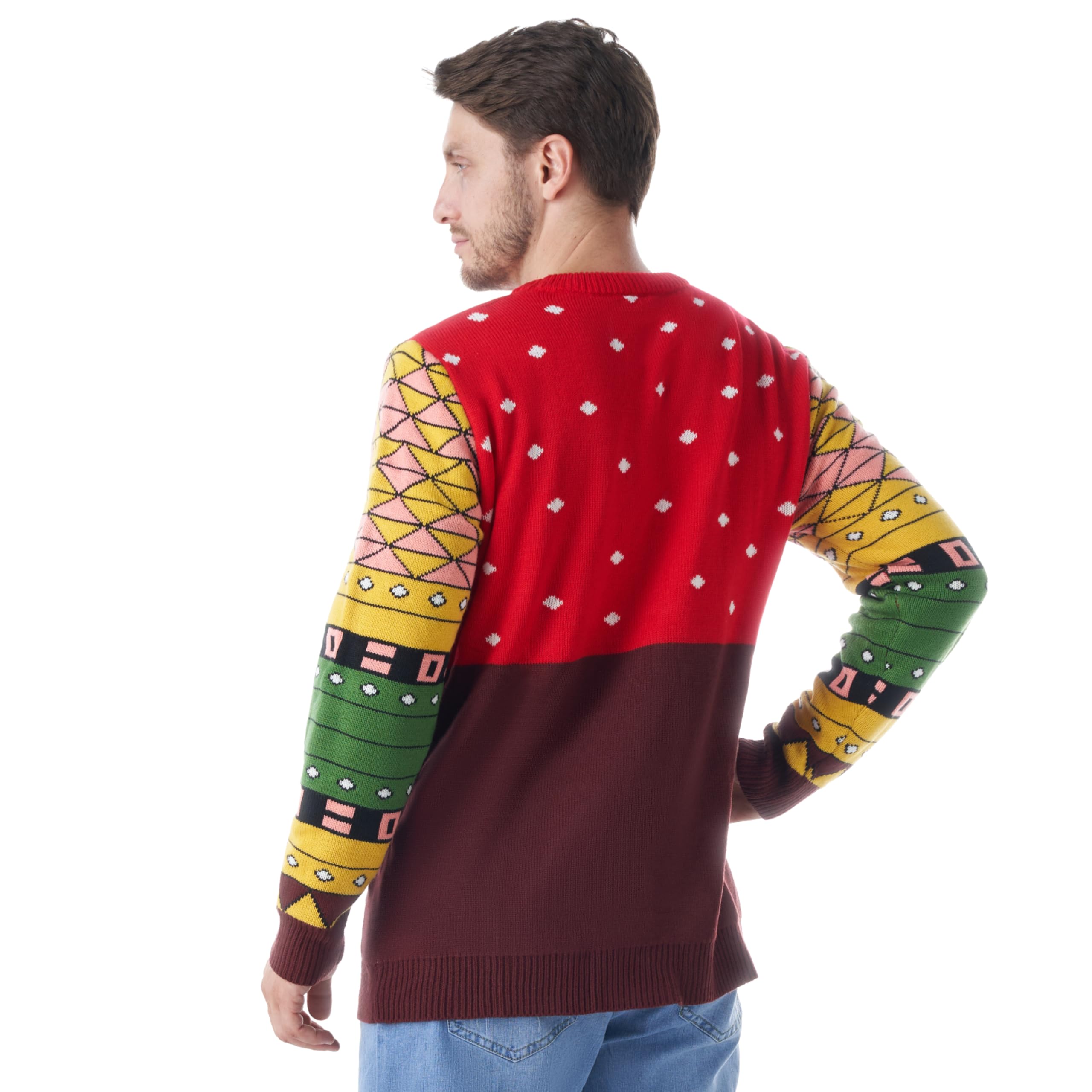 JOYIN Brutto Maglione da Uomo Illuminato per Le Vacanze di Natale con lampadine Integrate (Medio, Rosso Babbo Natale)