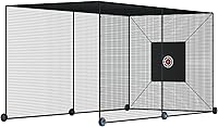 MR 24ft Mobile Baseball Batting Cage with Wheels - Portable Heavy-Duty Hitting Tunnel for Softball & Backyard Practice