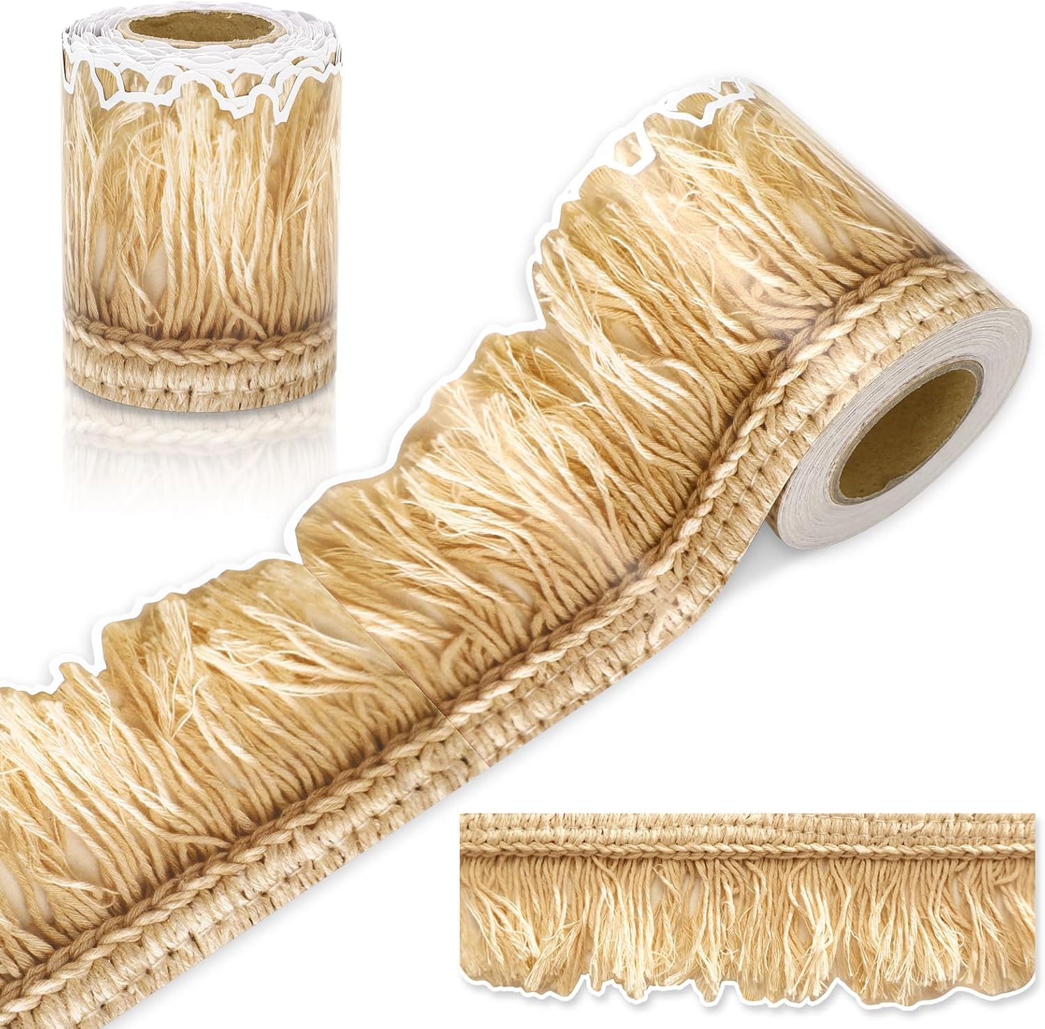 FYSUIMU 32.8Ft Brown Fringe Bulletin Board Border Emulate Twine Die Cut Trim Border Roll for Classroom Chalkboard Wall Decor FYSUIMU 32.8Ft Brown Fringe Bulletin Board Border Emulate Twine Die Cut Trim Border Roll for Classroom Chalkboard Wall Decor