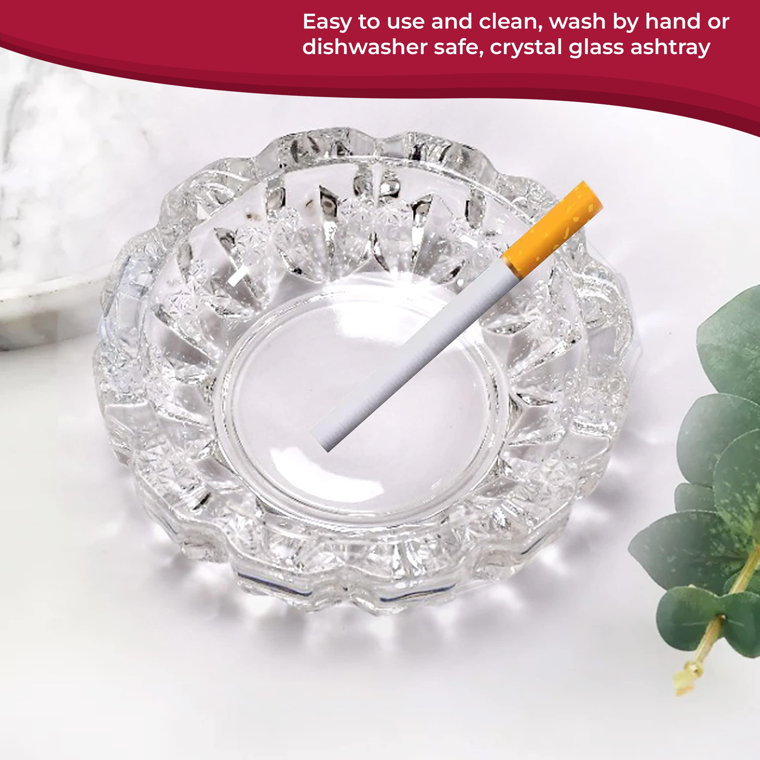 Elegant Glass Ashtrays - Modern & Stylish -5 Elegant Glass Ashtrays - Modern & Stylish -5