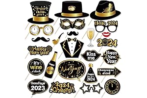 25Pcs New Years Eve Photo Booth Props | 2023 NYE Fun Party Accessories