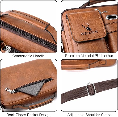 Miniatura 3 de Bolso bandolera pequeño de piel sintética de 11 pulgadas, bolso cruzado para mujeres y hombres, bolso cruzado para hombre