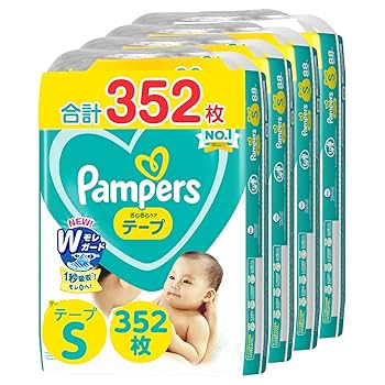 パンパース　新生児サイズ　テープ　さらさらケア　82枚×4パック パンパース さらさらケア テープ 新生児 82枚 男女共用 おむつ