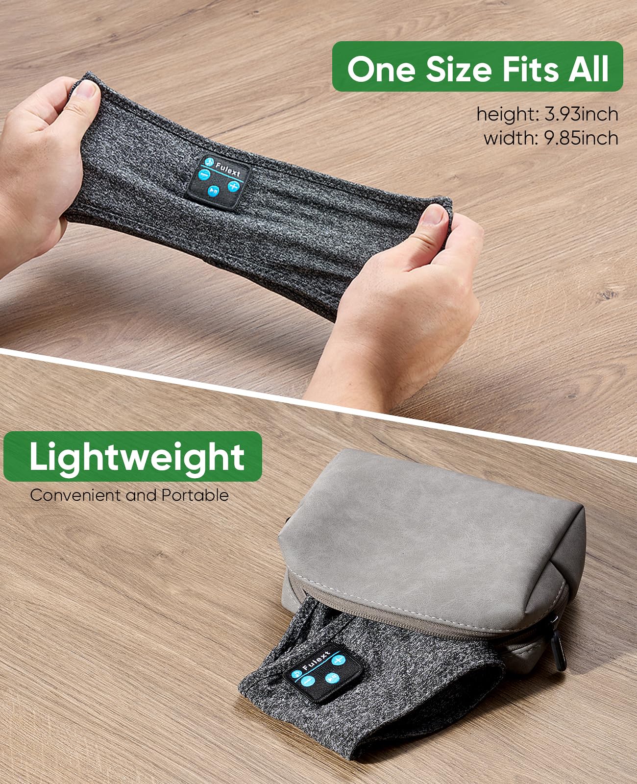 Fulext Cuffie per dormire Bluetooth, morbide ed elastiche, comode, con fascia Bluetooth, per uomini, donne, adolescenti, Natale, festa della mamma, compleanno - Vista 8