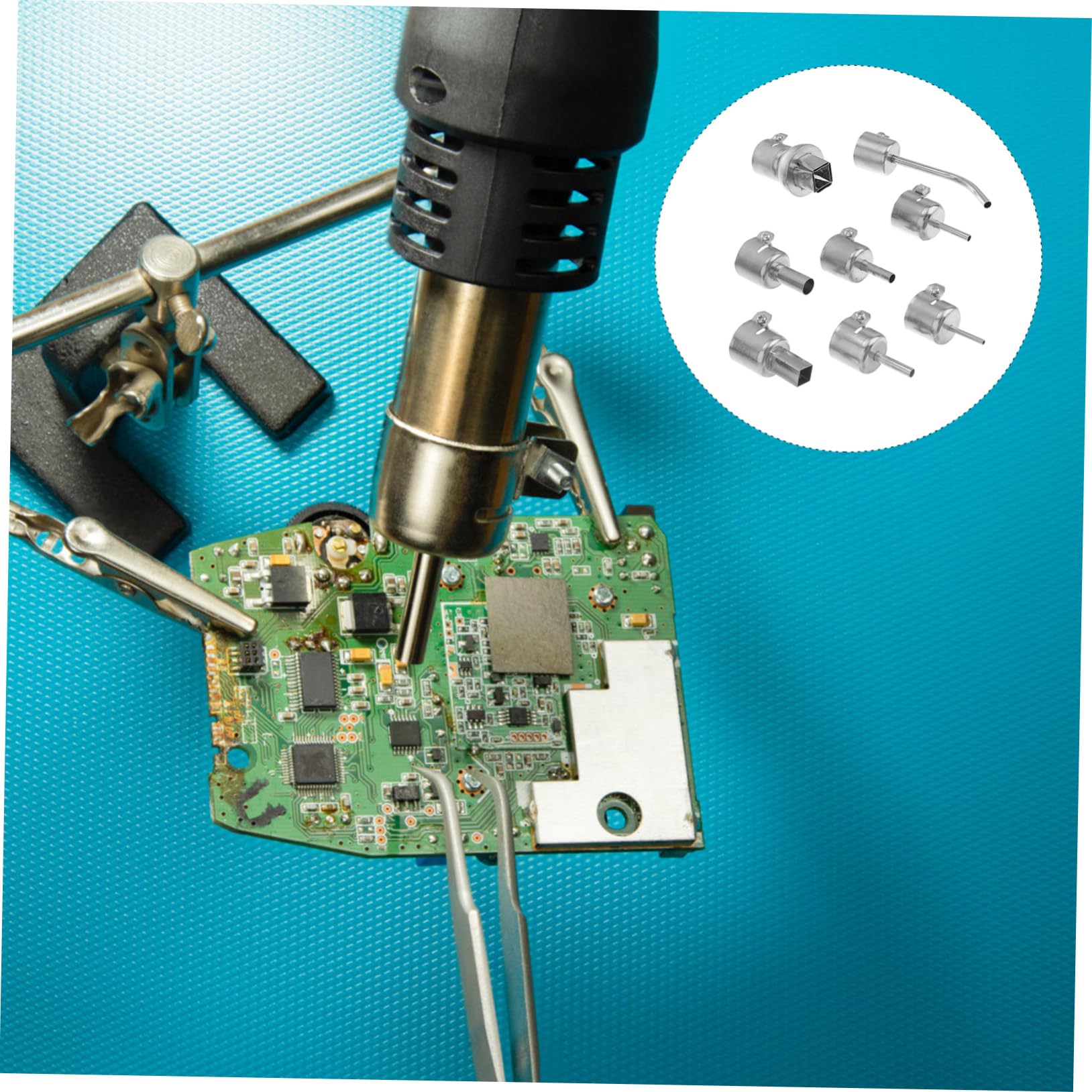 DOITOOL Stainless Steel Nozzles (8pcs) Versatile Hot Air Nozzle for Soldering Repair Jobs