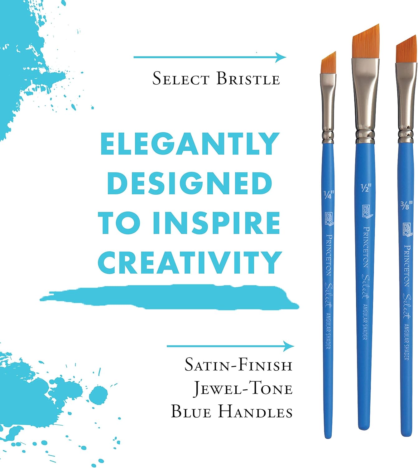 Princeton Select Artiste Deerfoot Paint Brush | 3/16 Inch Synthetic Brush For Acrylic, Watercolor & Oil Painting | Professional Quality Art Tool