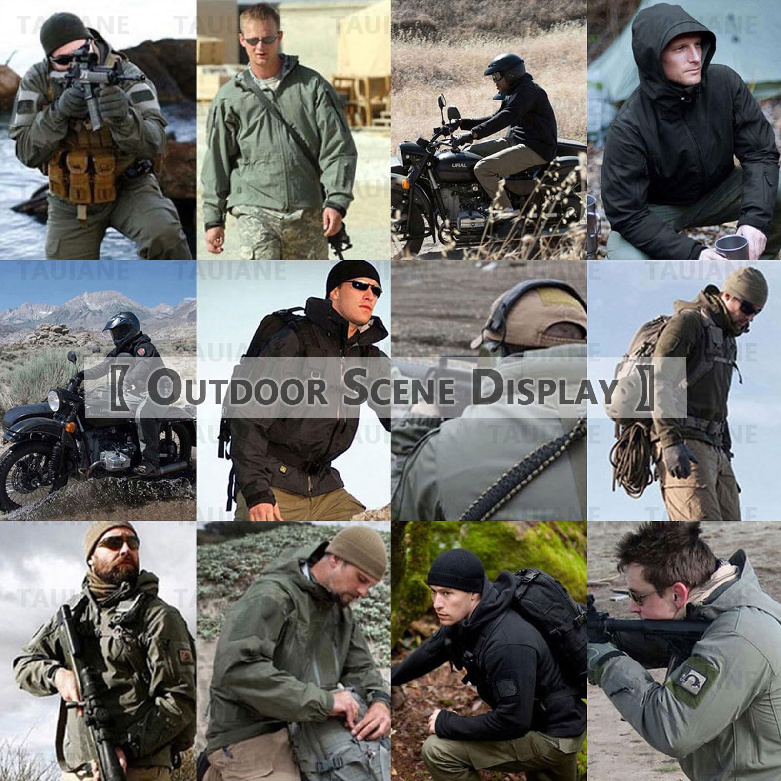 Set Completo da Sci da Uomo in 2 Pezzi, Giacca Softshell, Tuta Snowboard, Set di Tute da Combattimento Militari Impermeabili, Giacca E Pantaloni Tattici, per attività All'Aperto