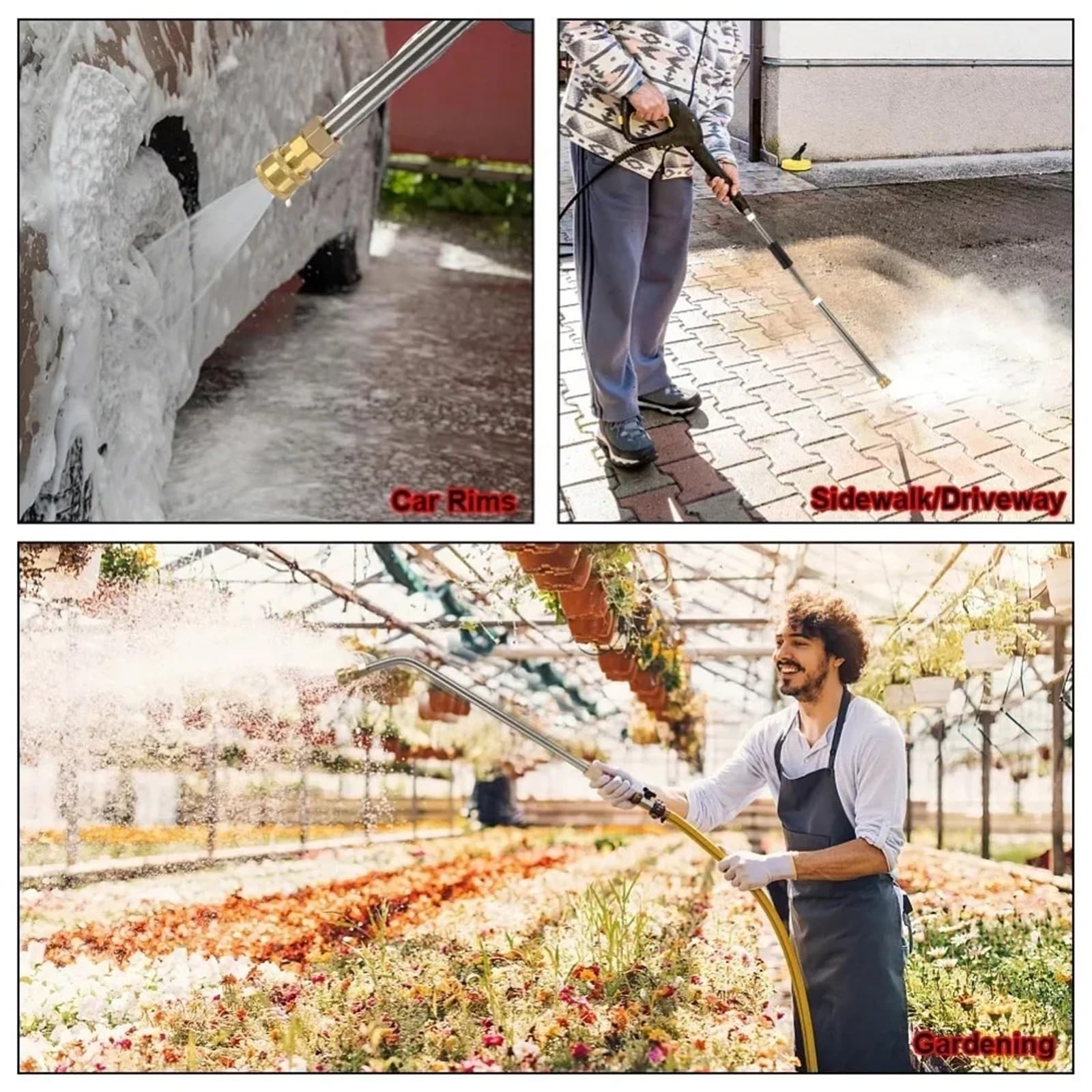 Boquilla extensora de Alta presión for Limpiador Techo K2 - K7, extensión Espuma for Lavado, Juego Lanza, Accesorios for automóvil Adecuado para Jardines y azoteas(The Set)