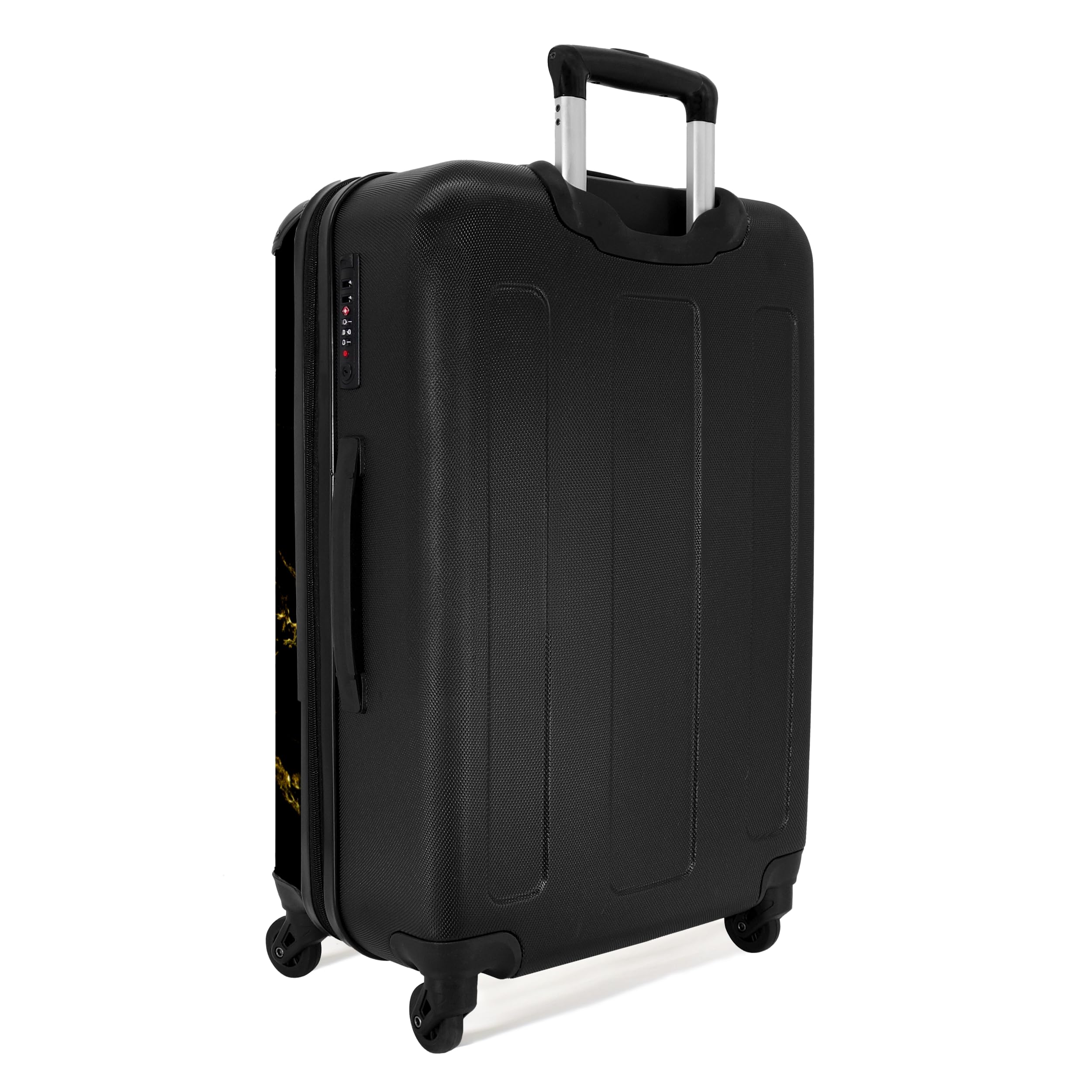 NoBoringSuitcases.com Maleta Mediana, Maletas de Viaje Grandes 23 Kilos, Maleta Personalizada, Maleta Mediana 4 Ruedas, Cerradura TSA, Maleta Grande, Maletas (67 cm - 72 L), (Mármol - Negro-Dorado)