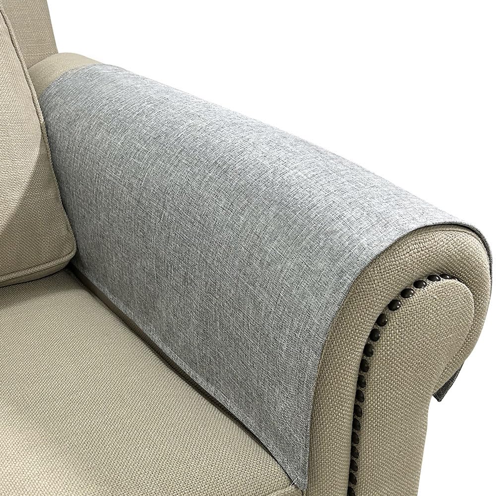 NOYOURS Couch Arm Covers, Anti-Slip Sofa Armrest Cover for Recliner, 2pc Washable Sofa Arm Covers, Dogs Cats Pet Scratch Proof Couch Arm Protectors,