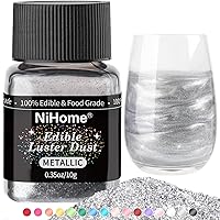 Vista 22 de NiHealth - Polvo comestible con purpurina brillante, polvo metálico, decoración de alimentos, espolvoreado, polvo brillante para bebidas, vino