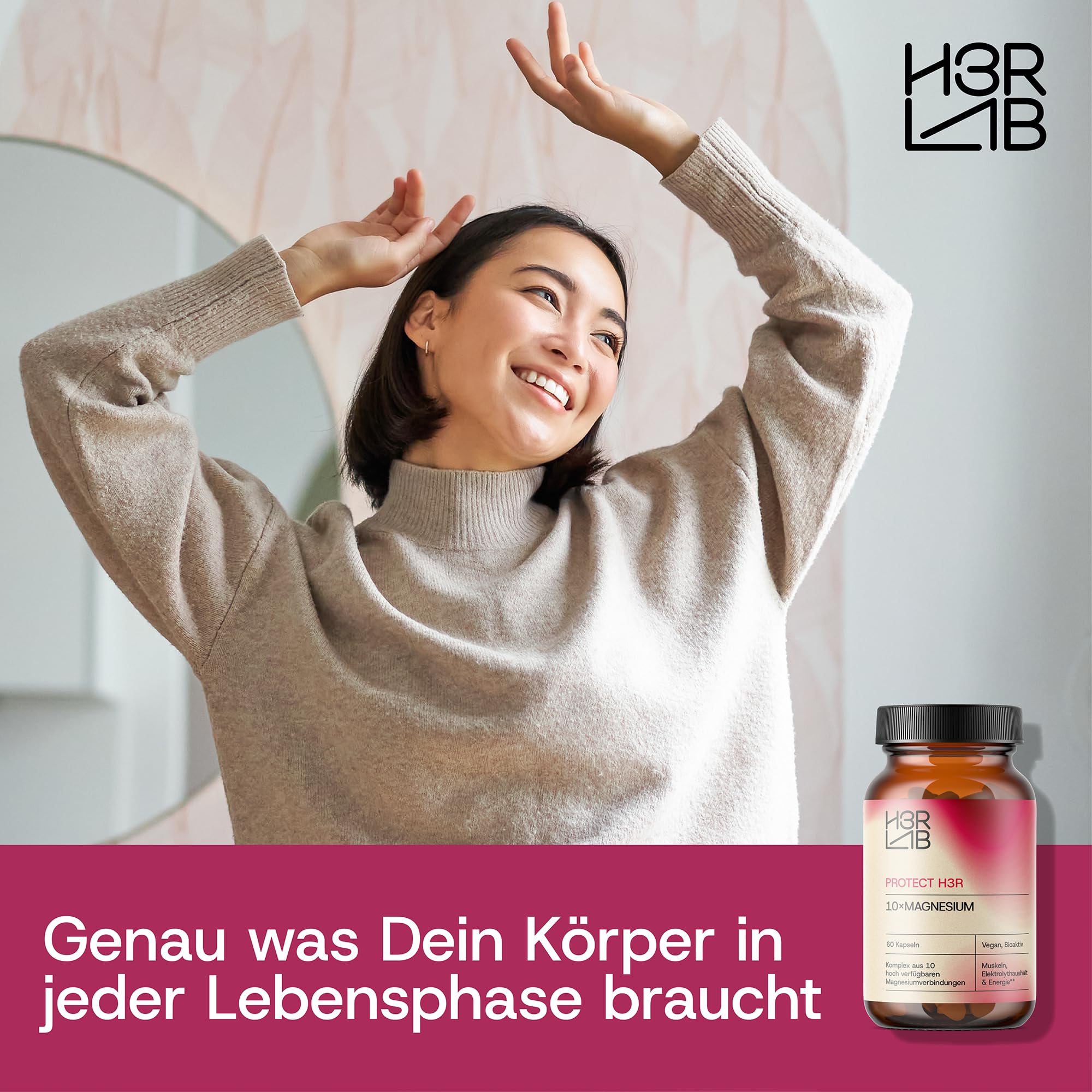 10x Magnesium Komplex – 10-in-1 mit Bisglycinat, Citrat, Malat & Taurat | 280 mg Magnesium pro Tagesportion | Für Muskeln, Nerven & Energie | Vegan & ohne Zusatzstoffe | 180 Kapseln