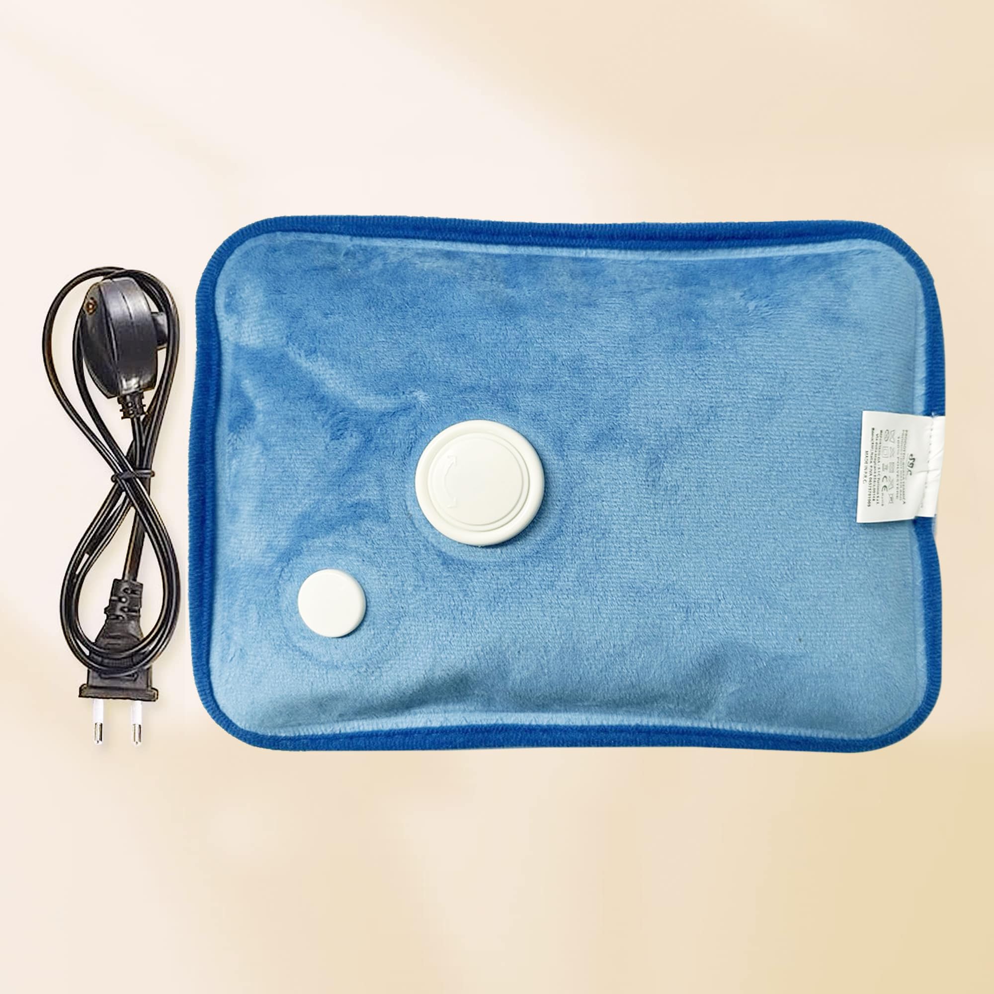 Bolsa de agua caliente eléctrica con suave forro de piel; 500 W; temperatura máxima 75 °C; útil como calentador de manos y pies; ideal para reducir los dolores musculares, dorsales y menstruales — view 5