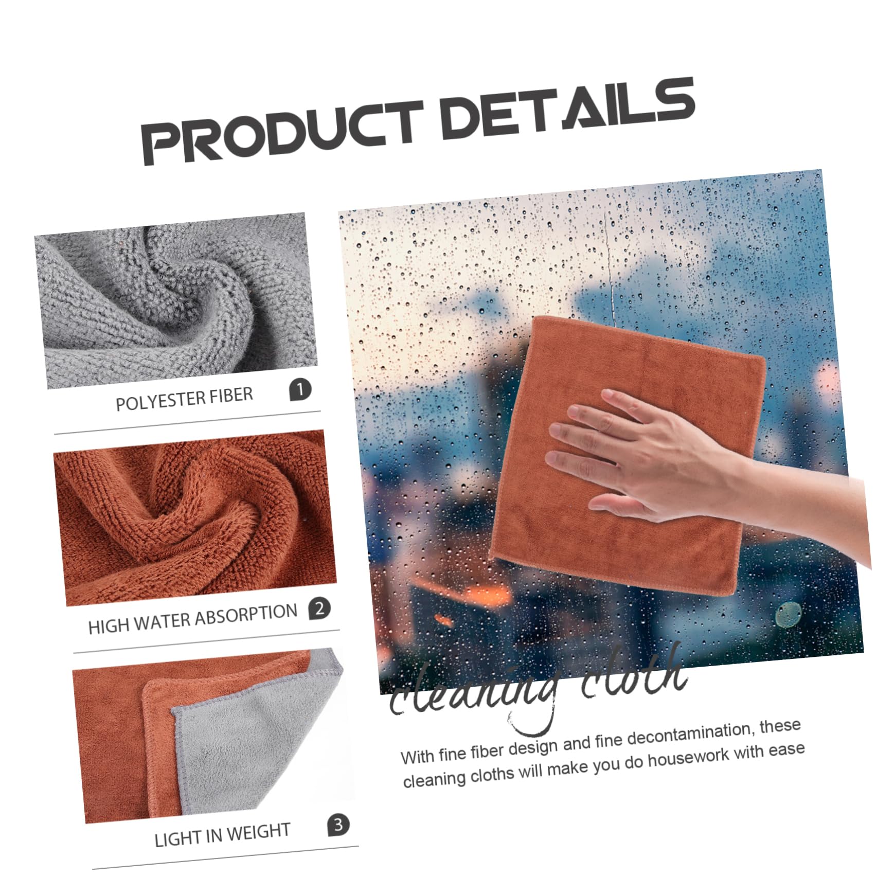 COLLBATH 12 Piezas Toalla de Limpieza de café Trapos para Platos paño de Limpieza de café Toallas absorbentes Trapo para encimera Trapos de Limpieza para Platos Microfibra Poliéster y Nylon