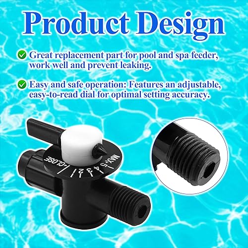 Miniatura 4 de MULAN Reemplazo de la válvula de control NPT de 14 de pulgada compatible con los modelos de alimentador automático de clorobromo Rainbow para