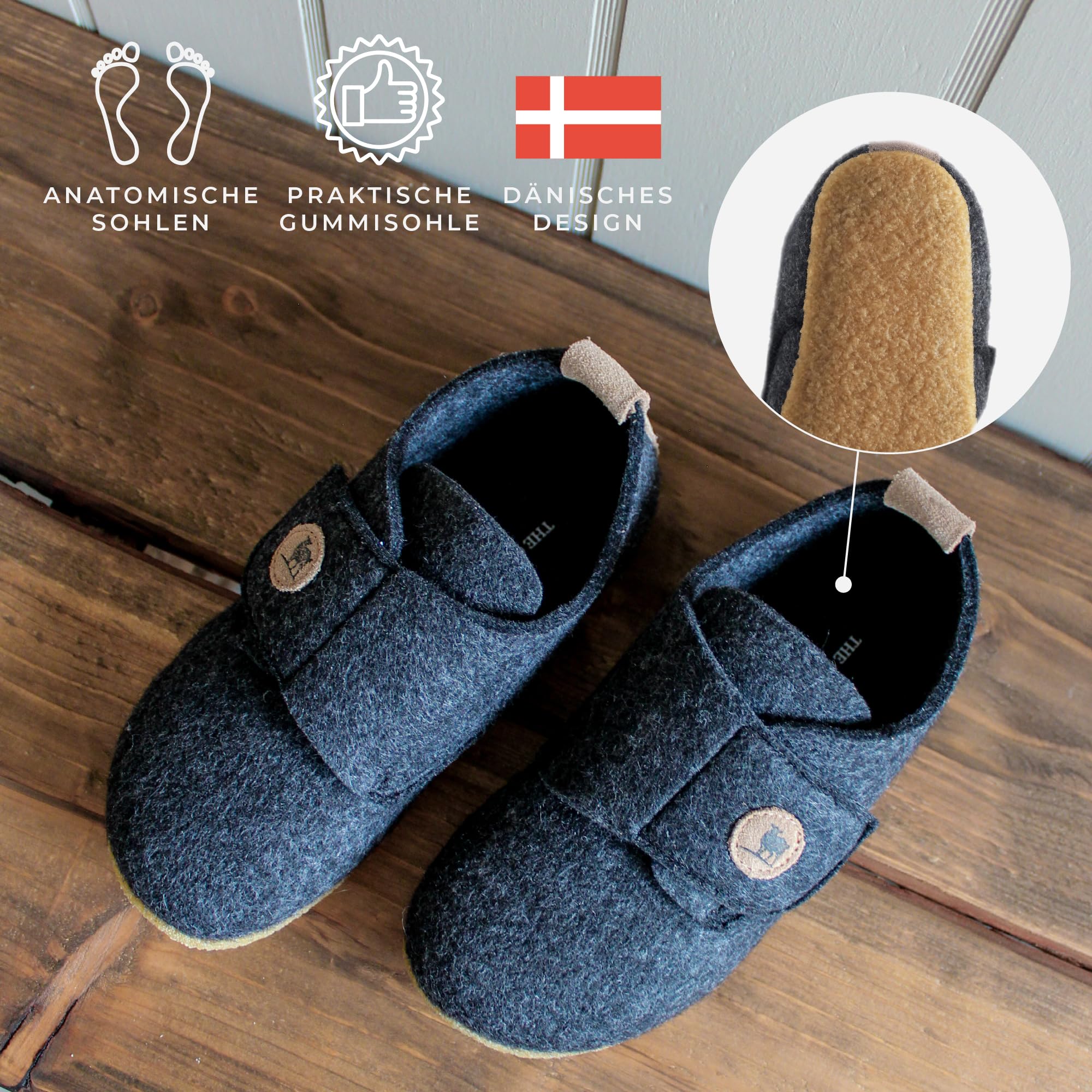 Hausschuhe für Jungen und Mädchen | Angenehme Pantoffeln Kinder | Filzhausschuhe Hauspatschen Kinder | Comfortable Slippers Kids