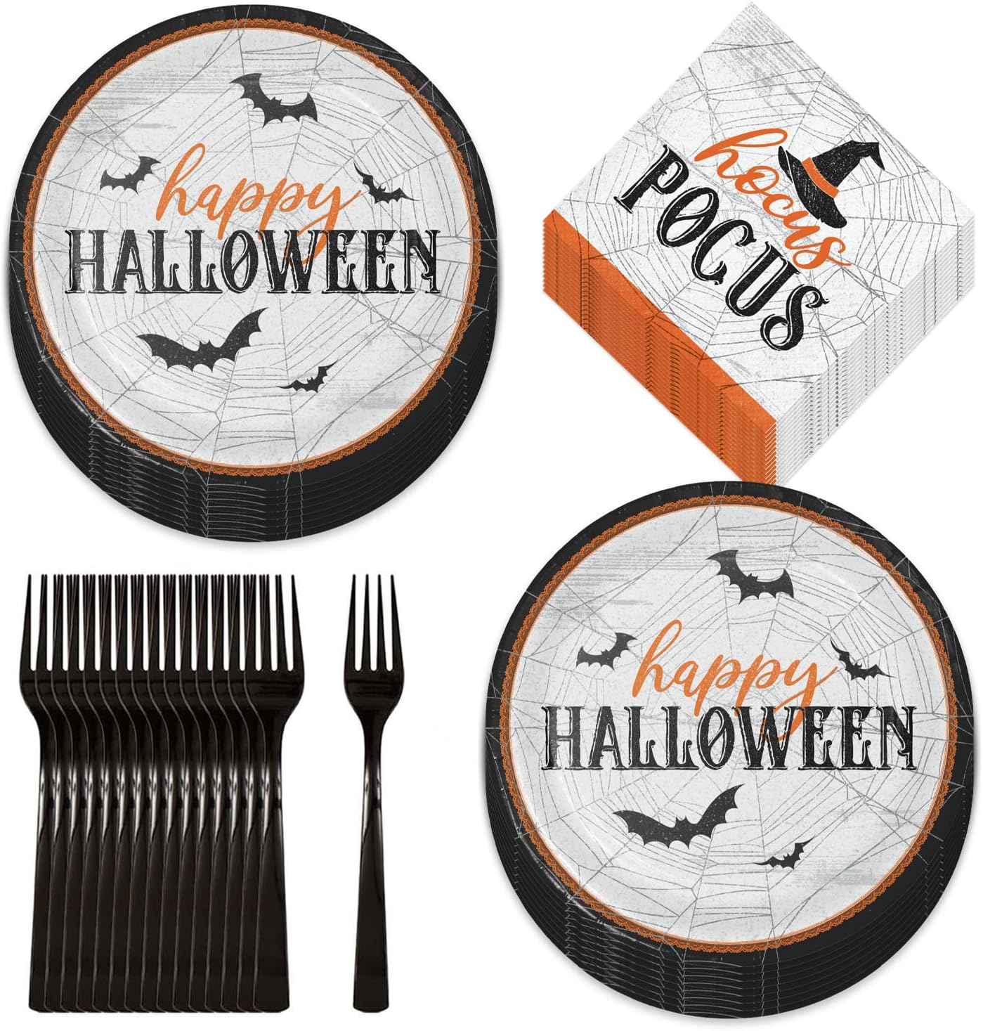 HOME & HOOPLA Halloween Party Spider s Paper Dinner