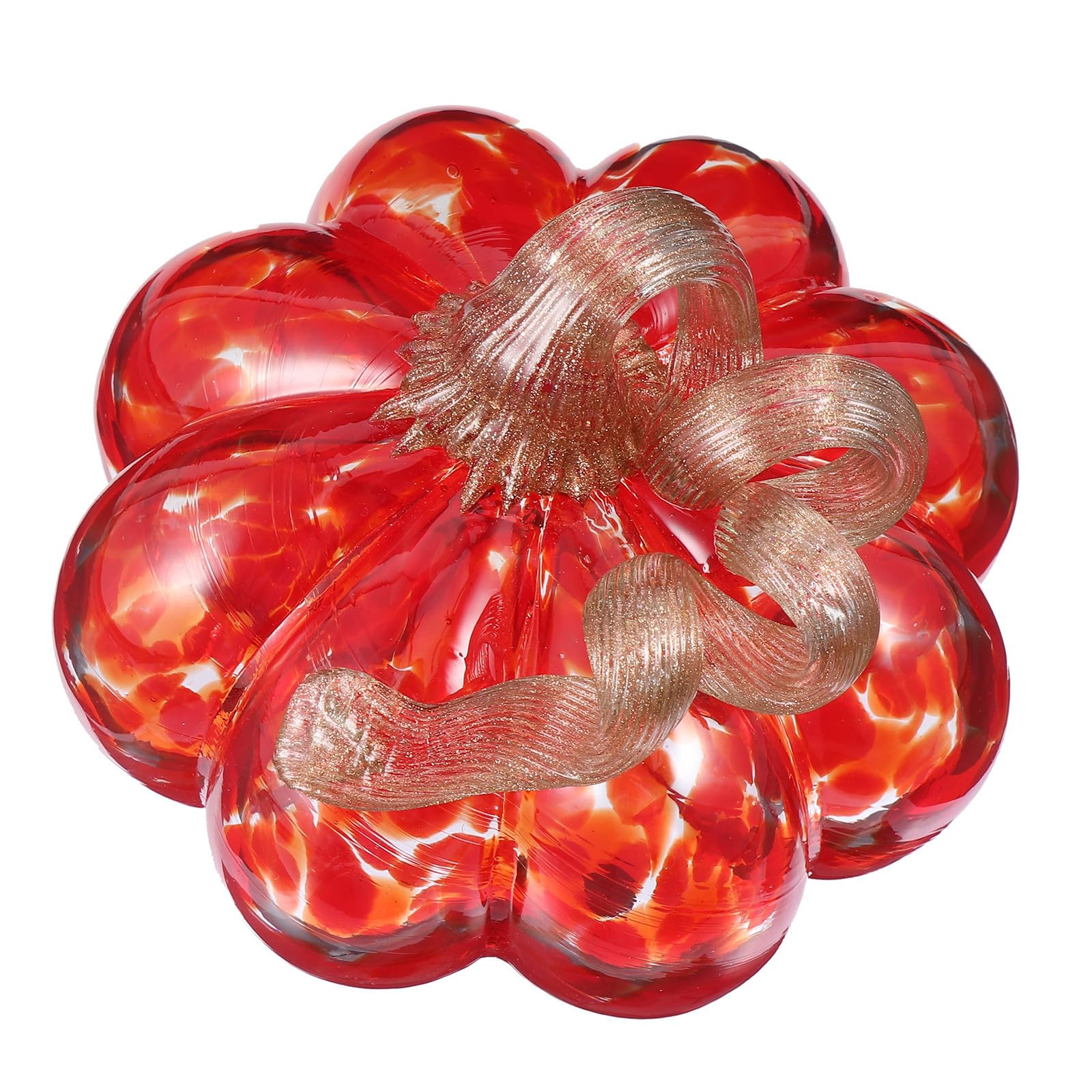 Calabaza de vidrio rojo BESTYASH para decoración de mesa y accesorio elegante de fotos