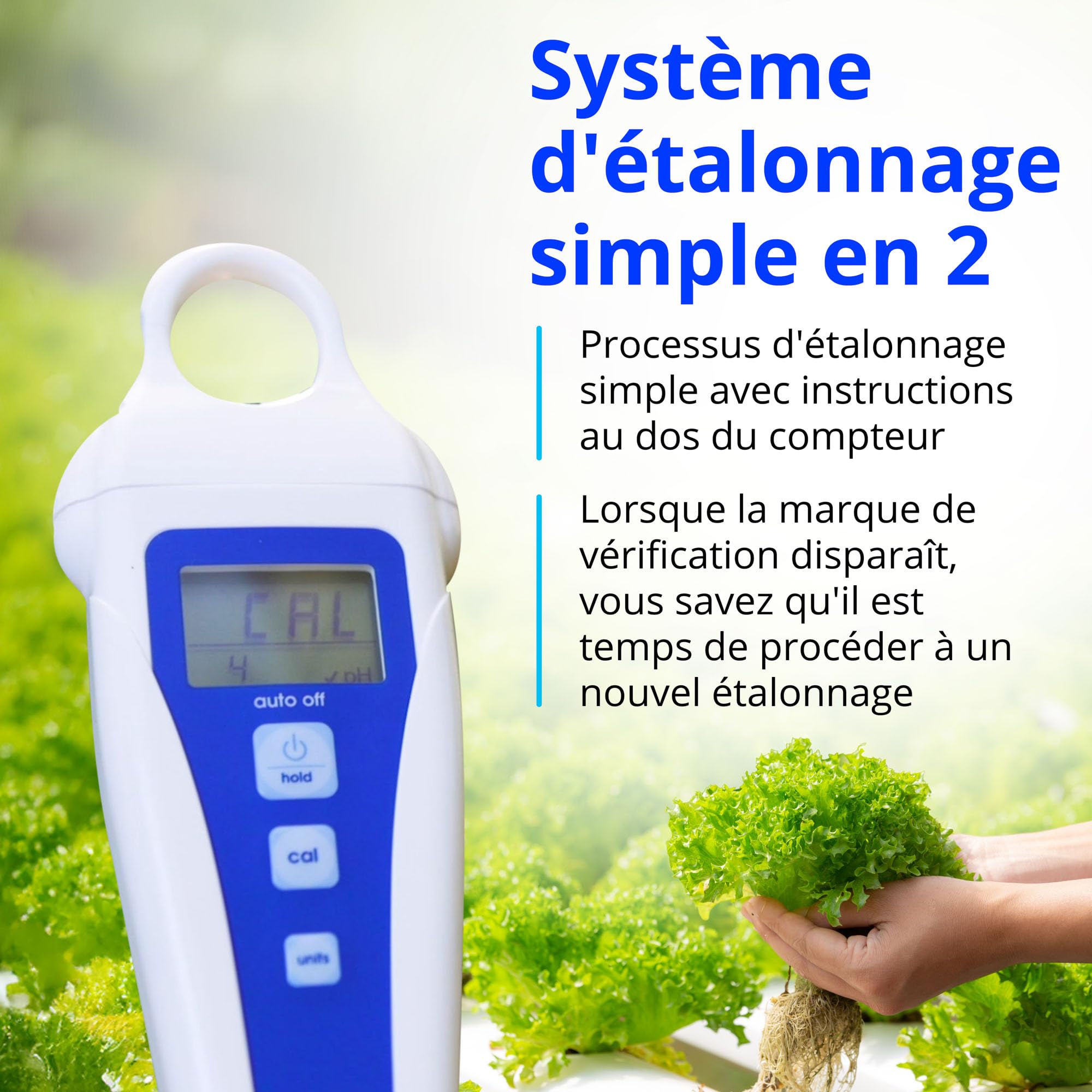 Bluelab Testeur de poche PENPH Pen entièrement étanche, étalonnage facile, sonde à double jonction pour une précision et une durabilité améliorées, blanc