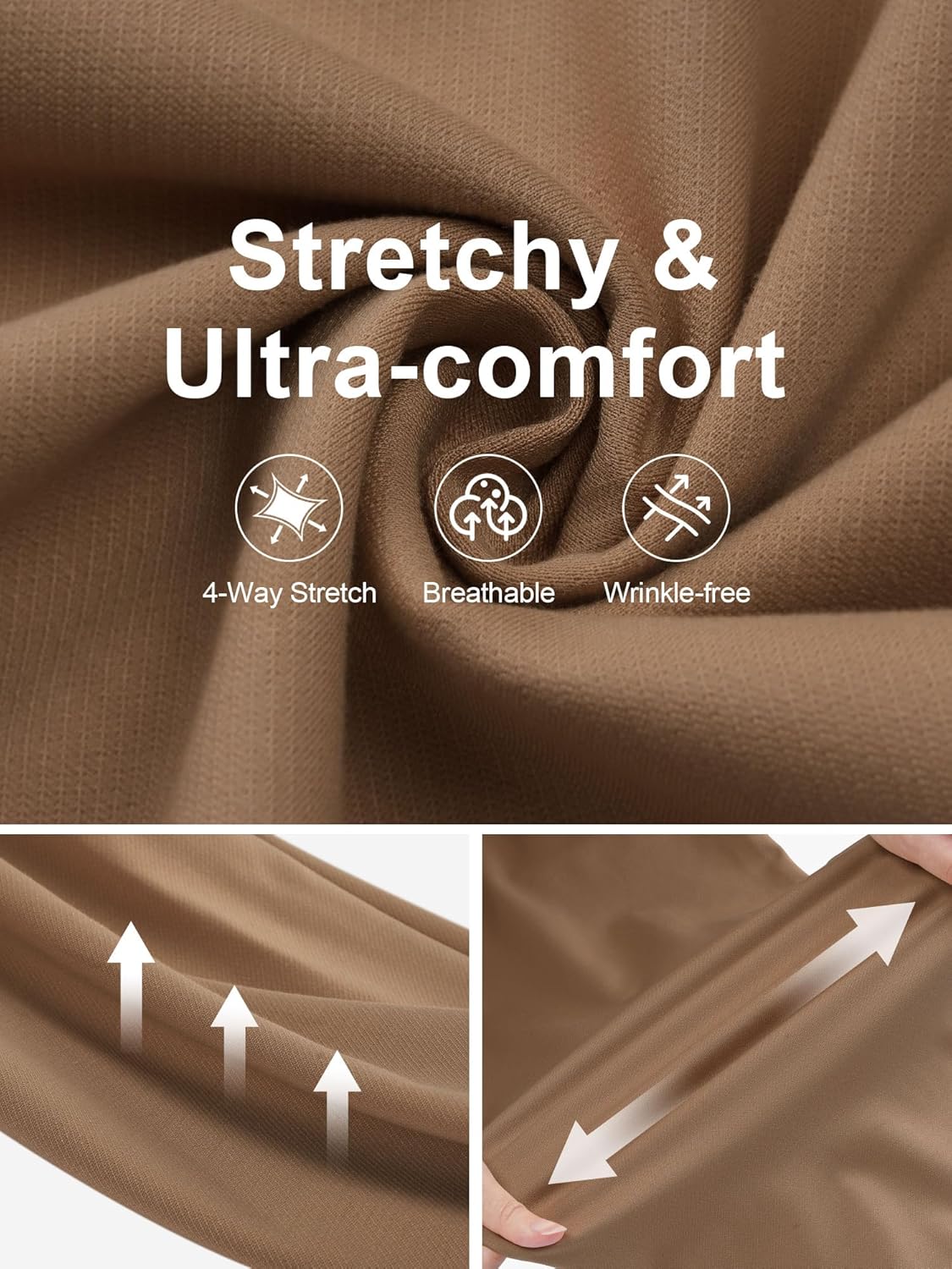 AVAMO Stretchy Work Pants High Waisted Slacks for Women Dress Pants Business Casual Pants Office Trousers with Pockets - Image 4