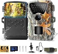 MAXDONE Hunting Camera 1520P 28MP Night Vision 0.2S Waterproof IP66 Infrared Hunting Camera 26 PCS Low Glow IR LEDs Night with 32GB Card