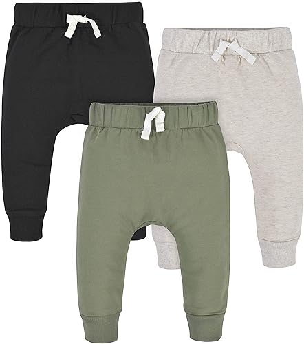 Gerber Paquete de 3 pantalones deportivos para bebés y niños pequeños