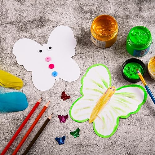 Miniatura 3 de 72 recortes de papel en blanco troquelados con forma de mariposa blanca para maestros y niños, proyectos de manualidades, decoración de tablón de