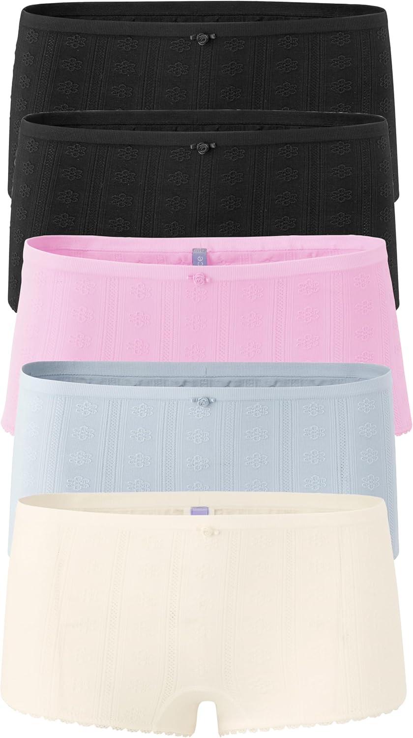 florence by mills Women's Seamless Pointelle Boy Short Underwear
