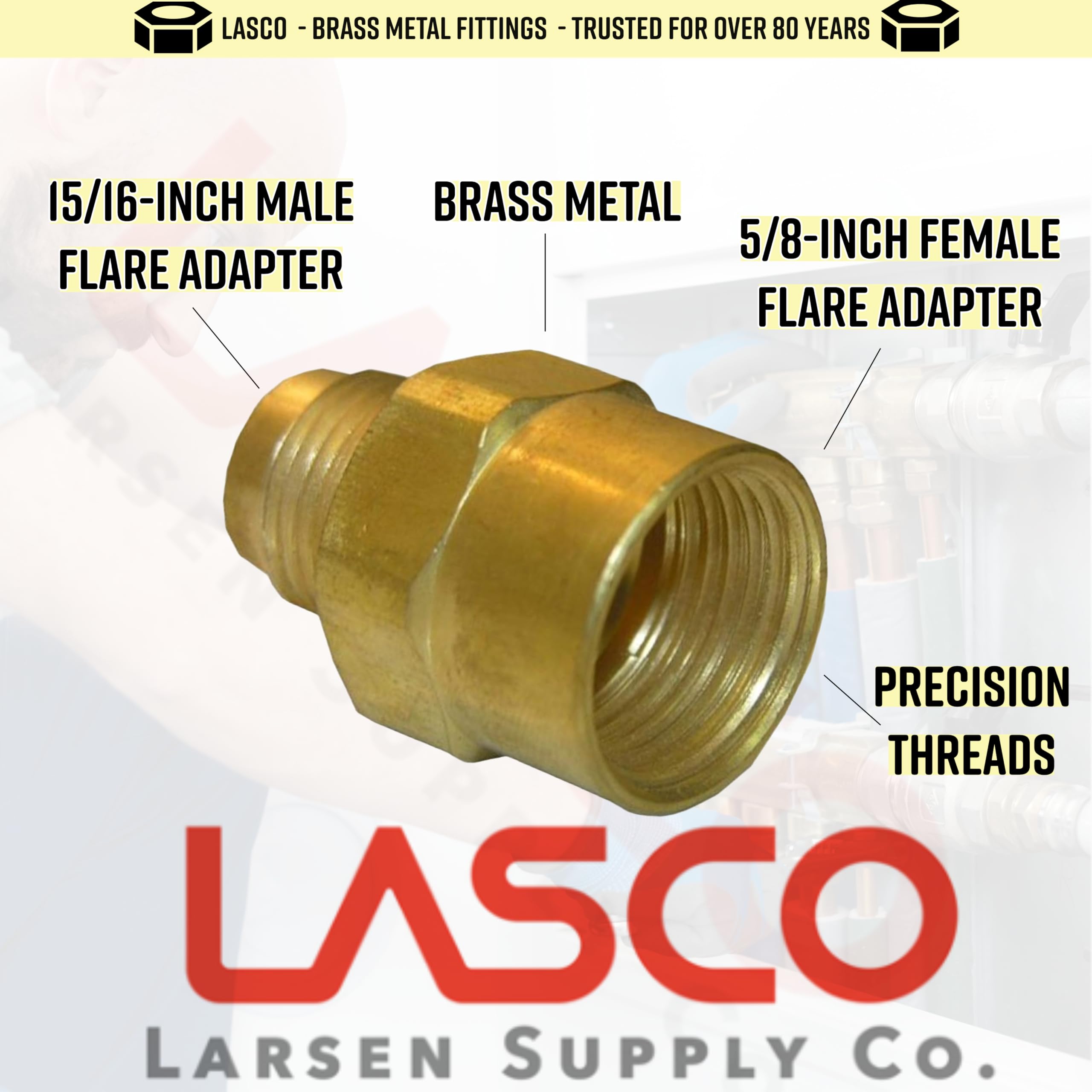 Amazon.com: LASCO 17-5859 5/8-Inch Female Flare by 15/16-Inch Male