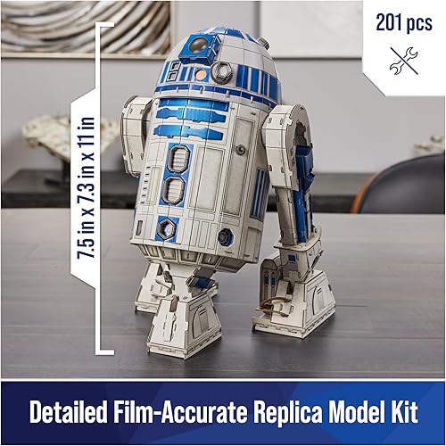 Miniatura 2 de 4D Build Kit de modelo 3D de cartulina R2-D2 de Star Wars, regalos de Star Wars, juguetes de decoración de escritorio para fanáticos y