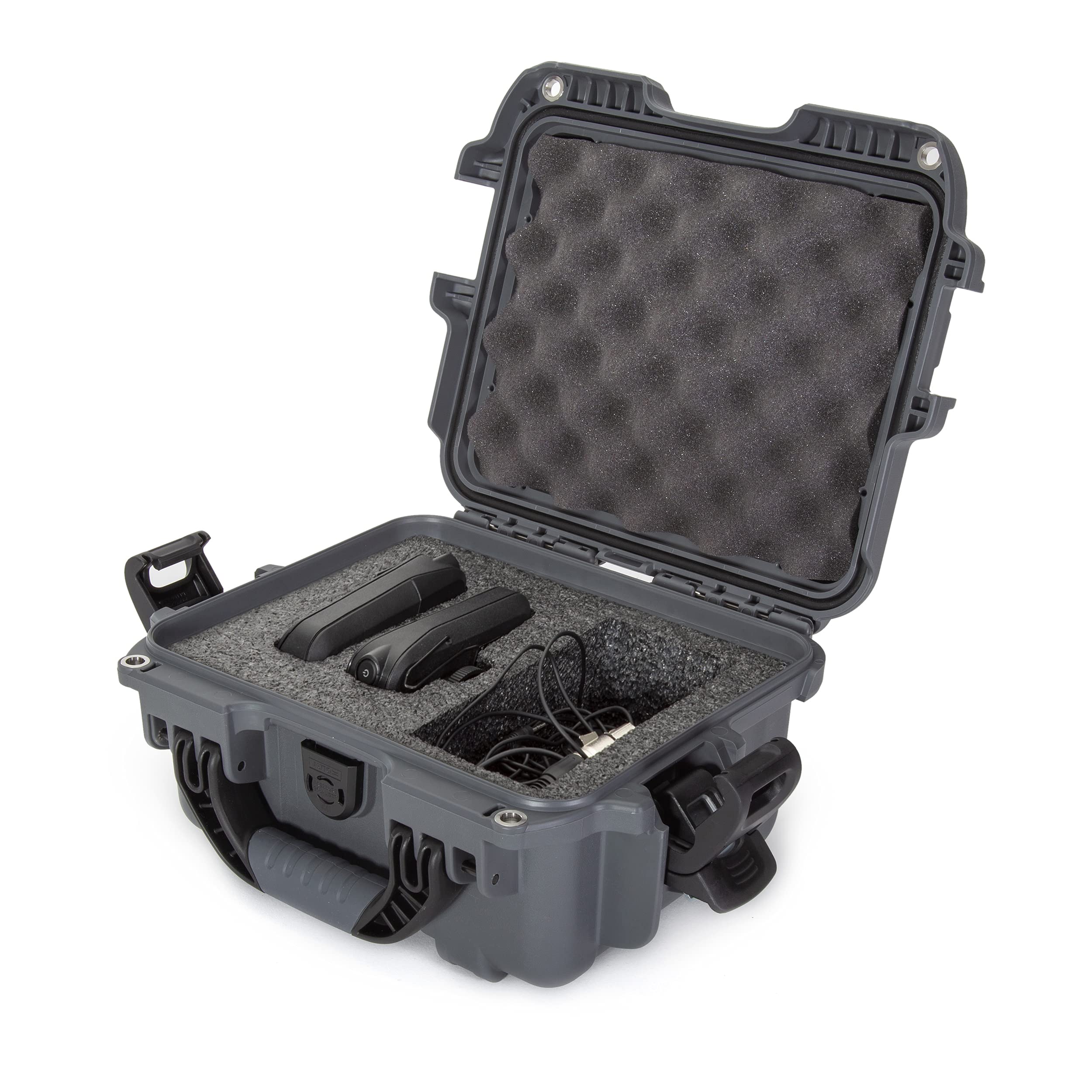 Nanuk 905 wasserdichter Hartschalenkoffer mit Schaumstoffeinlage für RodeLink Wireless Kit – Graphit