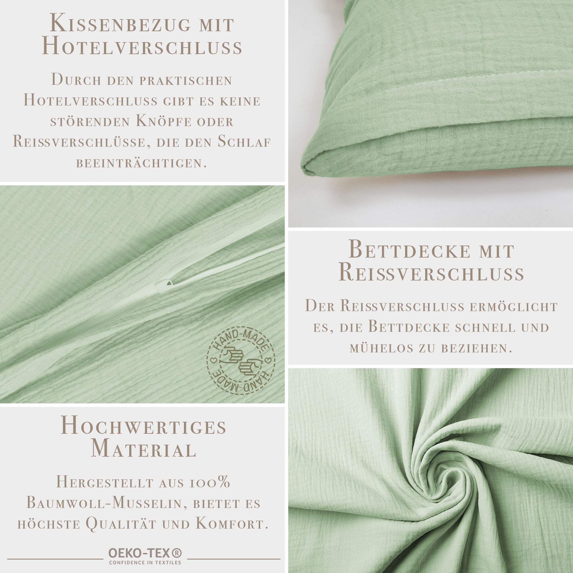 PaLulli® Komplet pościeli z muślinu 135 x 200 cm, poszewka na poduszkę 80 x 80 cm, pościel dziecięca ze 100% bawełny ekologicznej, certyfikat Oeko-Tex, pościel dziecięca 135 x 200 cm + 80 x 80 cm