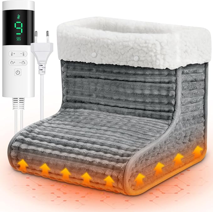 Calentador Eléctrico de Pies con 9 Niveles y Temporizador
