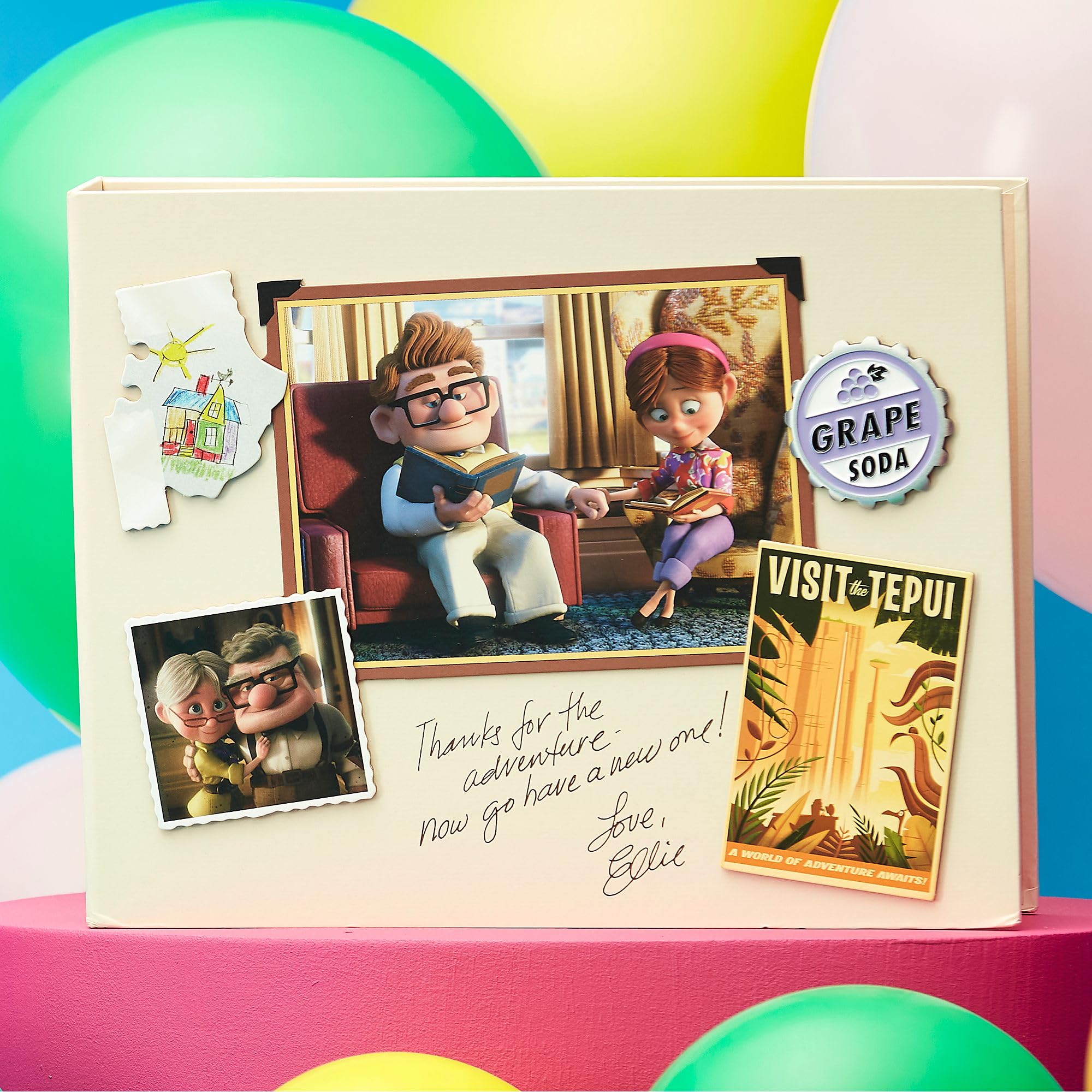 Disney Store Official Album Fotografico di Carl e Ellie, Up, H 23,5 x L 30 cm, quaderno ad Anelli, può Contenere 50 Fogli / 100 Foto