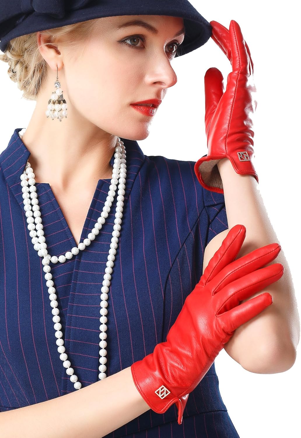 Women's Italian Leather Gloves Lambskin Winter Comfort Gloves (Touchscreen or Non-Touchscreen) - Image 3