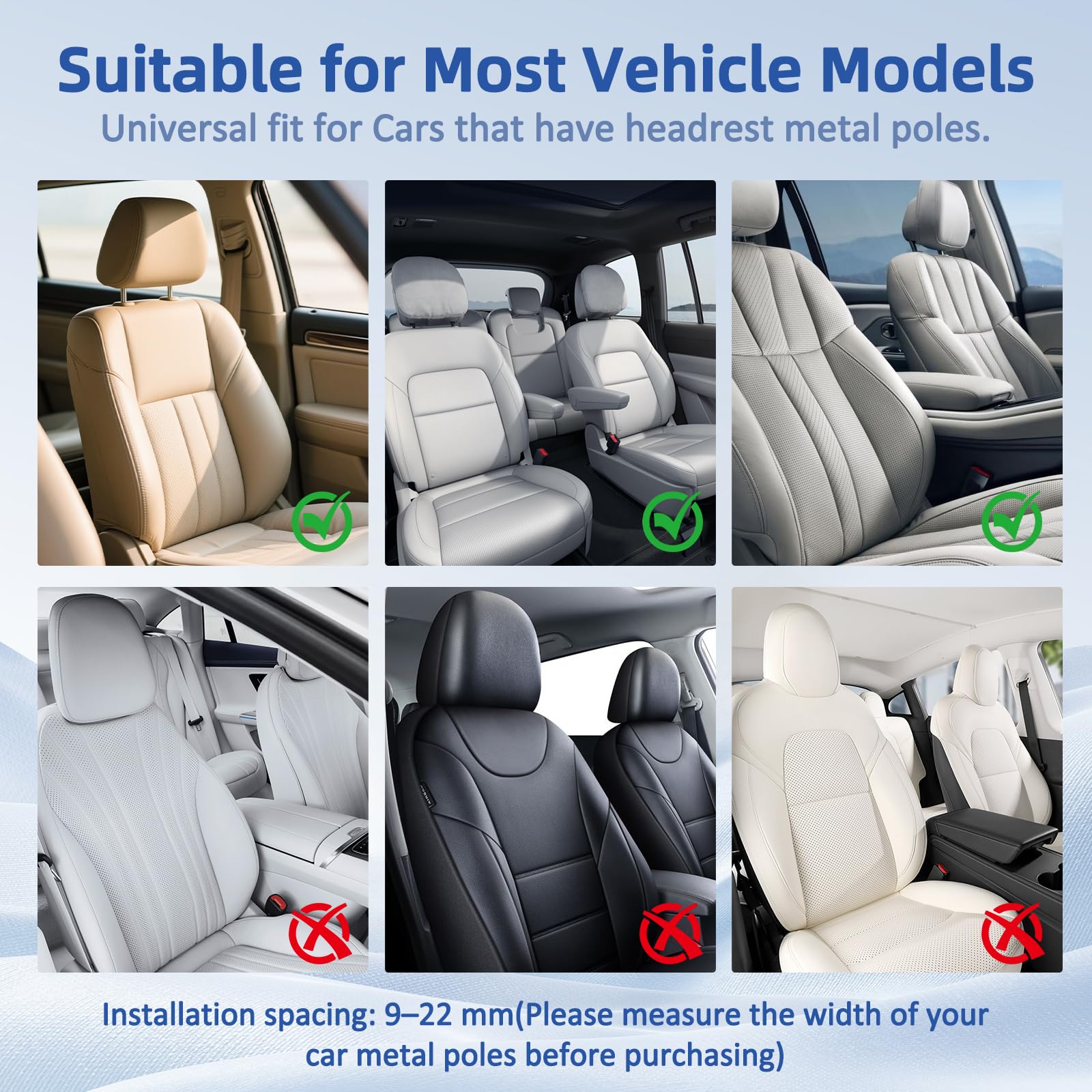 Repose Tete Voiture Réglable en 6 Positions pour Enfants/Adultes