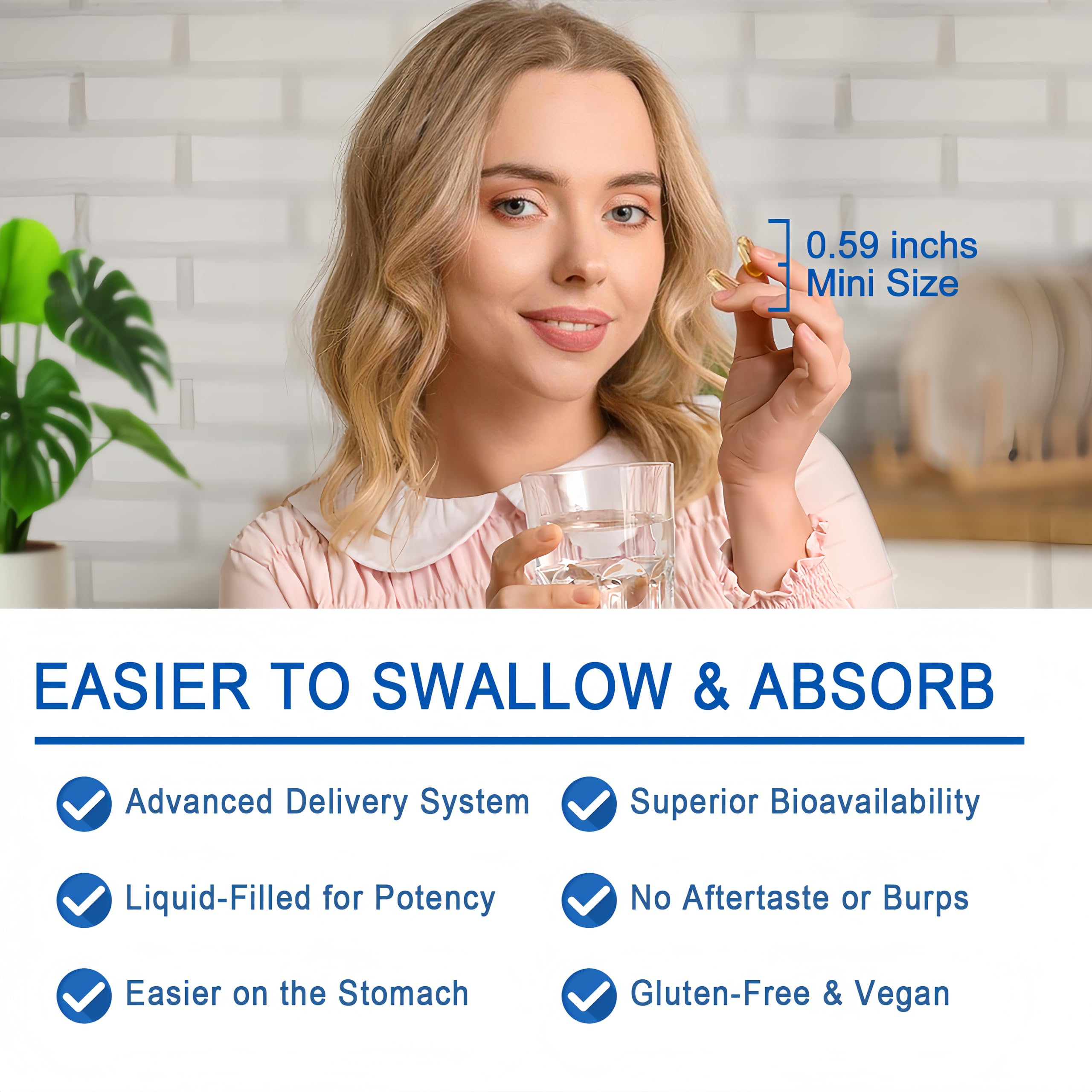 Calcium Supplements for Women - Calcium 1200 mg with Vitamin D3 & K2 - High Absorption Extra Strength Calcium Citrate for Bone Health, Strength, Density, Muscle, Heart Support - Slow Release, Non-GMO — Amazon image 6