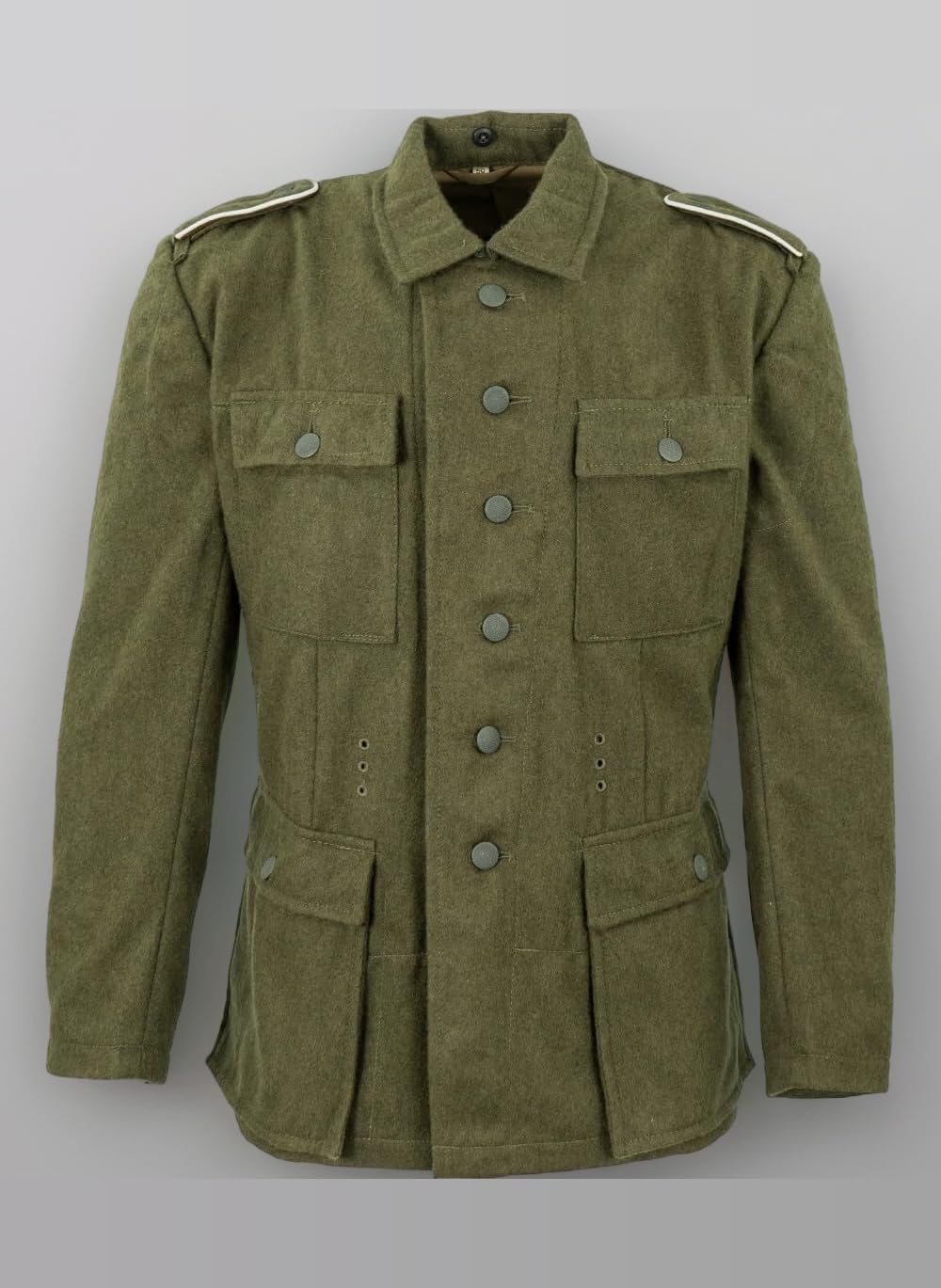 Men's Replica WW2 German M43 Field Grey Long Sleeve Wool Tunic - 52 inch