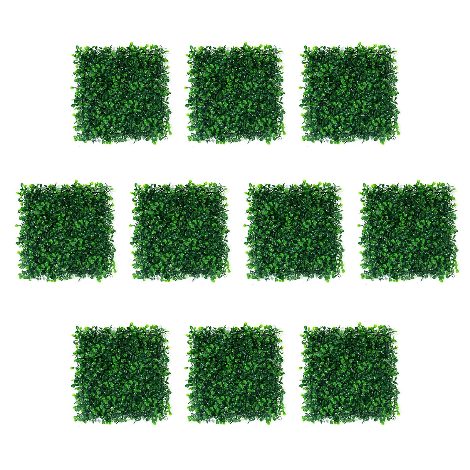 Lot de 10 panneaux muraux plantes artificielles interieur et exterieur imitation mur d'herbier