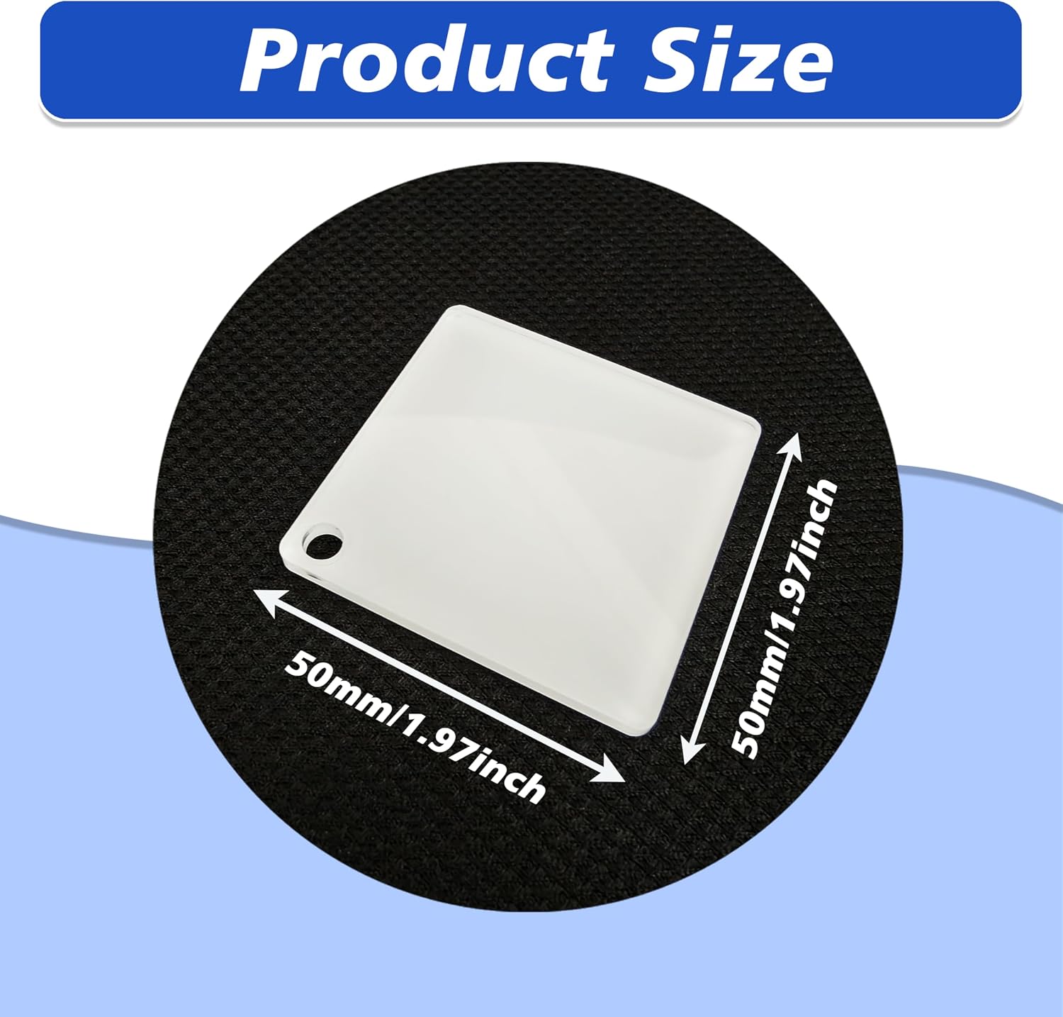 60 Pcs Sublimation Acrylic Keychain Blanks, 20 Acrylic with 20 Fixing Clips and 20 Key Rings for Heat Transfer