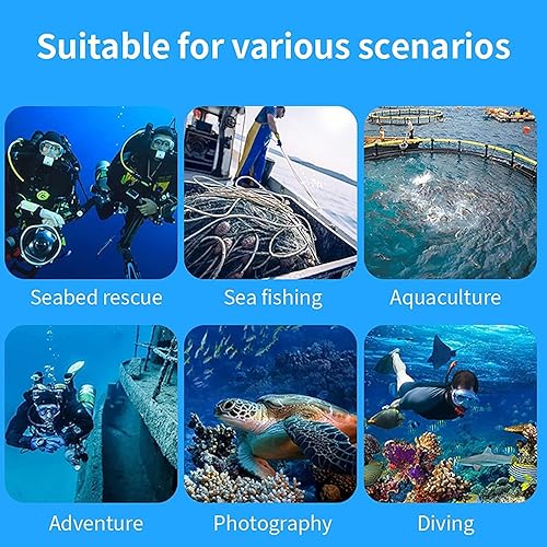 Miniatura 8 de Ventilador de buceo, sistema de buceo recargable de 3,5 H, compresor de aire impermeable con manguera de 39 pies y regulador de respiración de