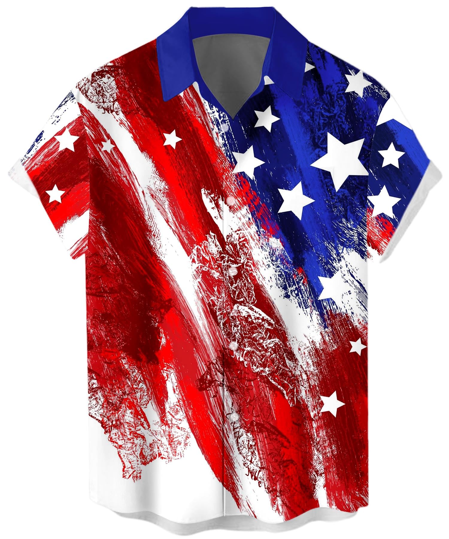 Lzzidou 4th of July Shirts for Men Patriotic American Flag Shirts USA Memorial Day Shirt