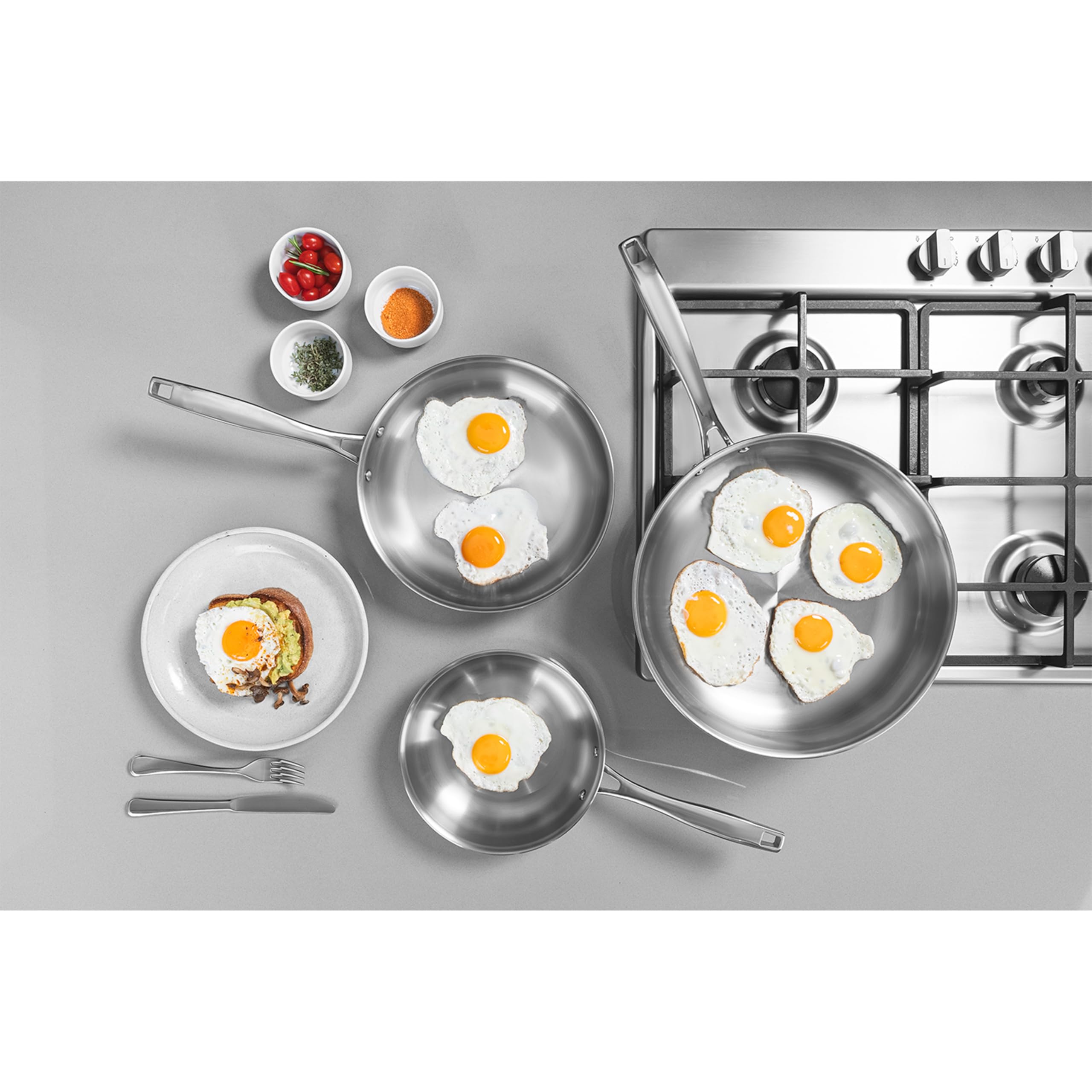 Tramontina Grano Pfanne Edelstahl 30 cm – Bild 7