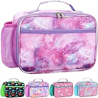 Vista 19 de RHCPFOVR Lonchera para niños – Lonchera aislada para niños y niñas, bolsa de almuerzo lavable y lonchera reutilizable para niños pequeños a prueba