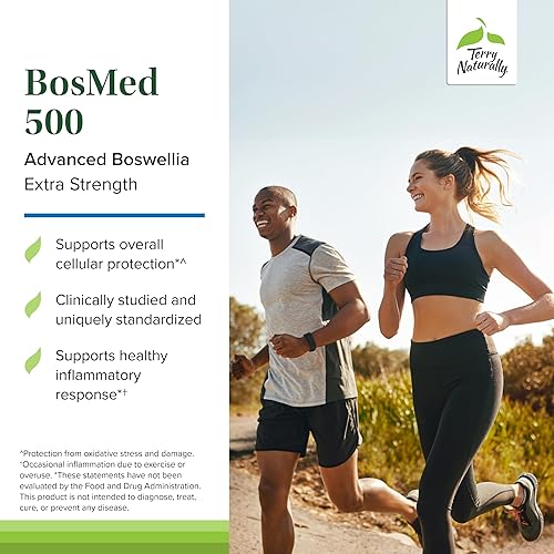 Miniatura 3 de Terry Naturally BosMed 500 - Suplemento de extracto de Boswellia Serrata - Suplemento dietético para un apoyo pulmonar saludable - Fórmula de