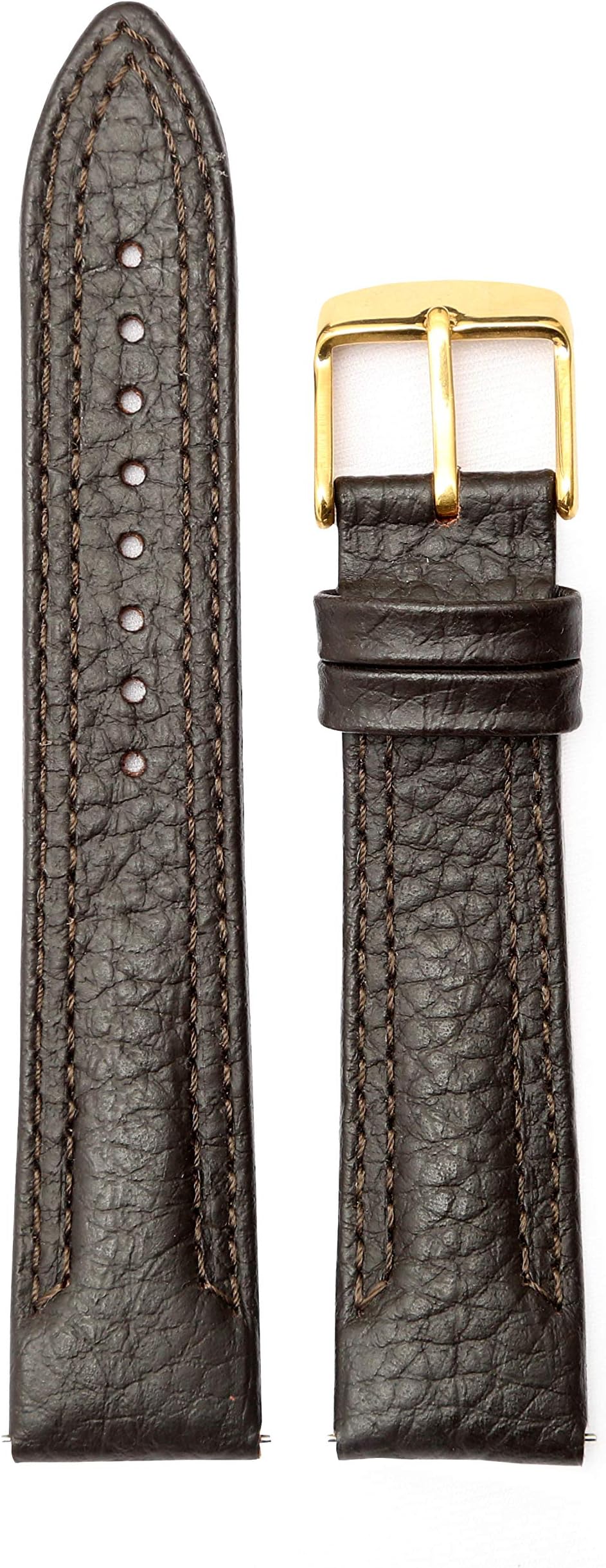 EXORClassic Brown colour leather Strap for Watches with Half Paded construction of 20 MM Quick Release Watch Band for Men Women