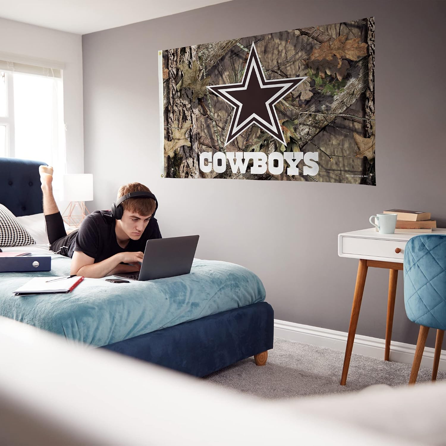 NFL Rico Industries Dallas Cowboys Camo 3' x 5' Banner Flag 3' x 5' Banner Flag Single Sided - Indoor or Outdoor - Home Décor