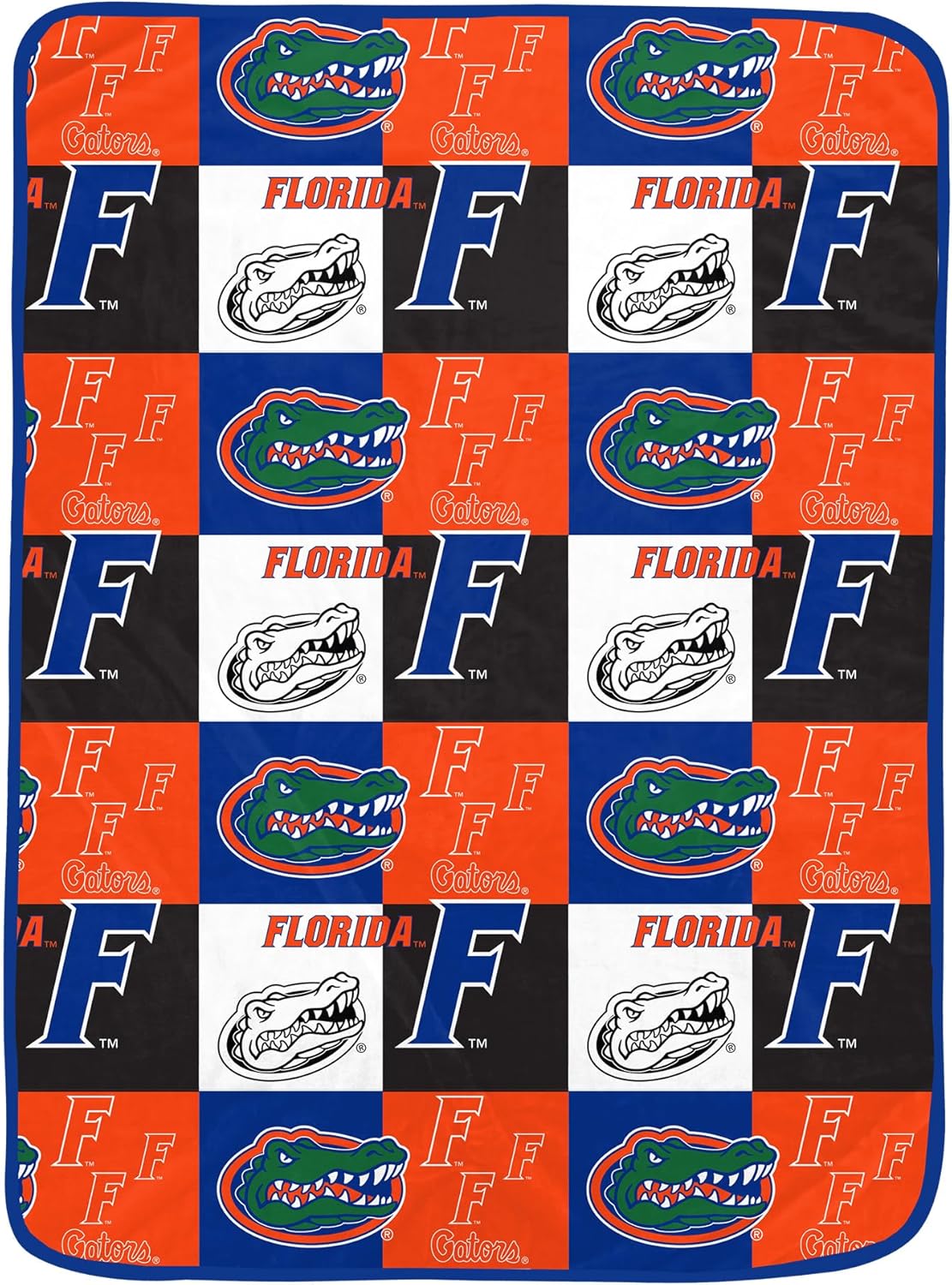 Pegasus Sports NCAA Florida Gators Graphic Grid Ultra Cozy Oversized Blanket